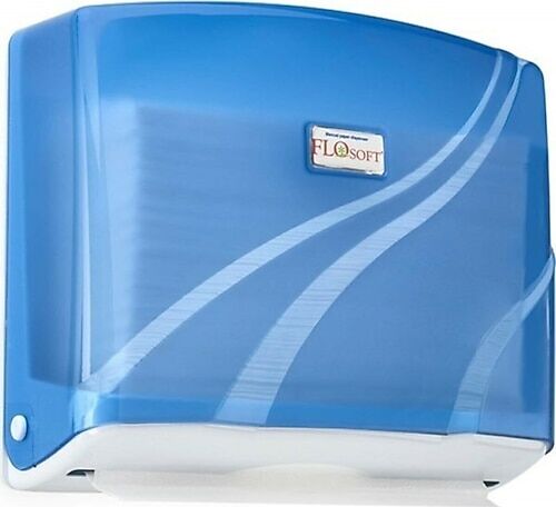Flosoft F-177 Z Kağıt Havluluk Dispenser 200lük Kapasite Beyaz-mavi