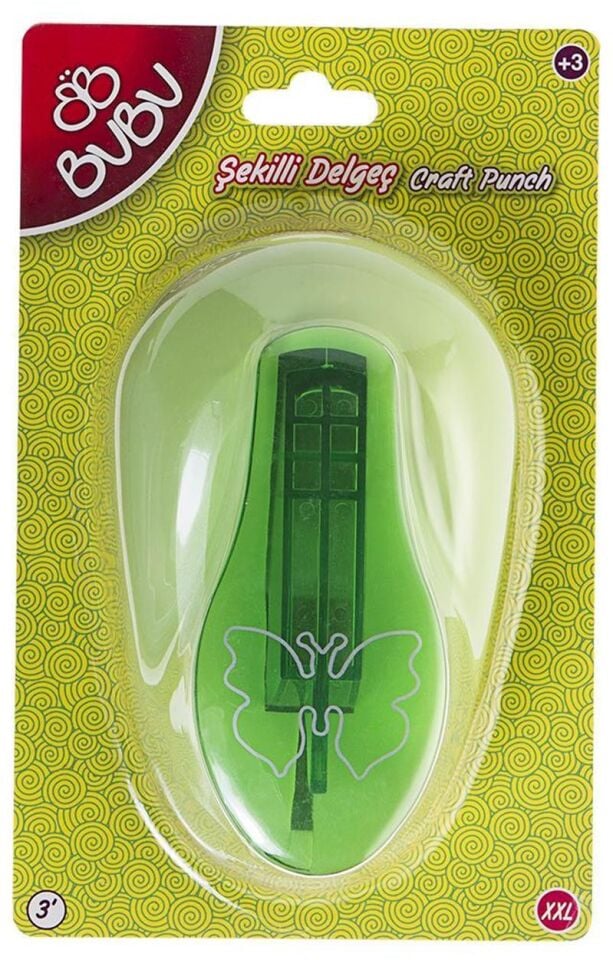 Bu-bu Şekilli Eva Ve Kağıt Delgeç Kelebek 3'' De0015