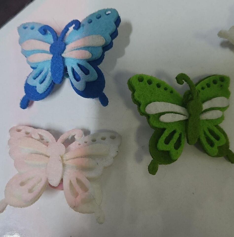 Hyt Kalem Başlığı Keçe Kelebek Figür