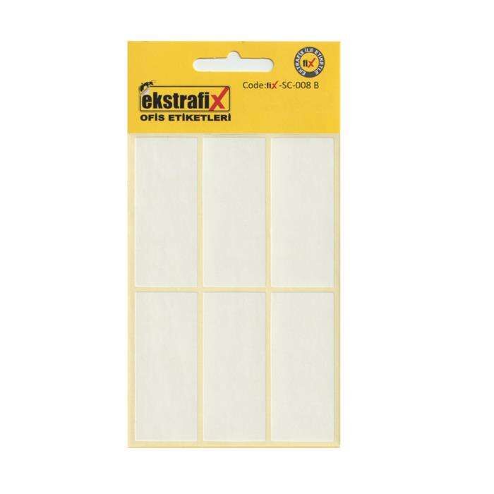 Ekstrafix Ofis Etiketi 10'lu Beyaz 57x24 Mm ( Sc-006 B )