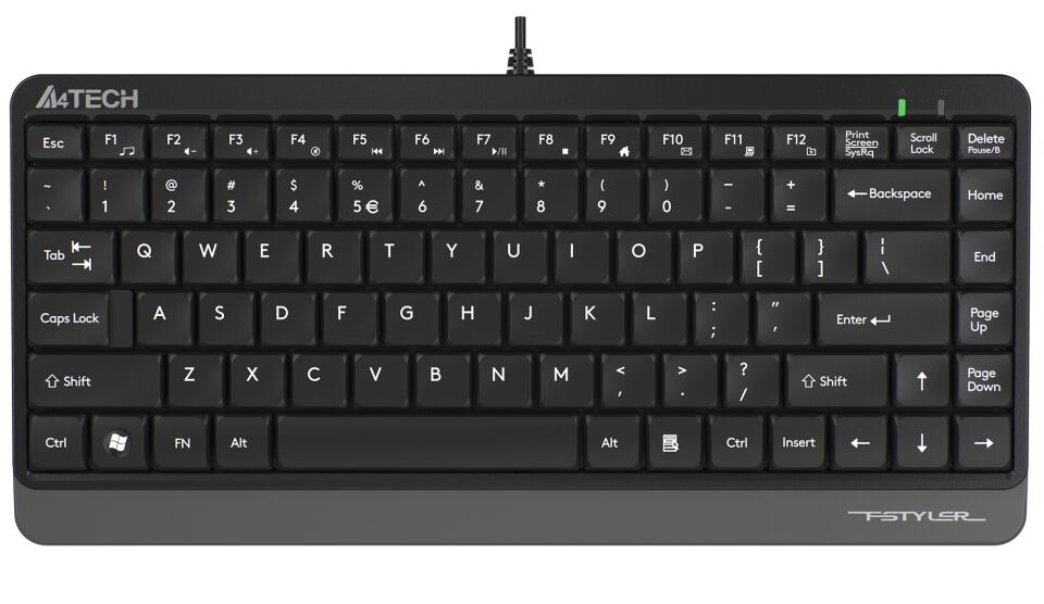 A4 Tech Fk11 Q Usb Kablolu Mm Mini Gri Siyah Klavye