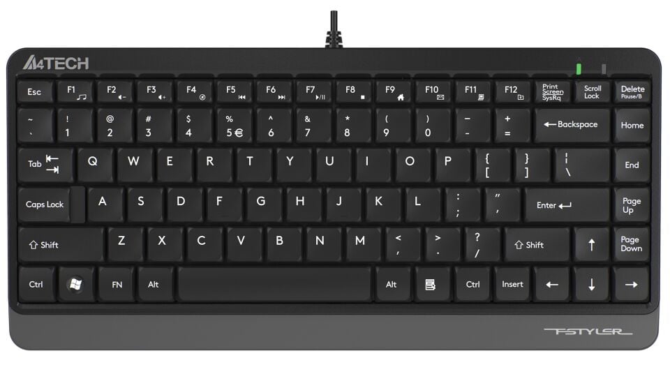 A4 Tech Fk11 Q Usb Kablolu Mm Mini Gri Siyah Klavye