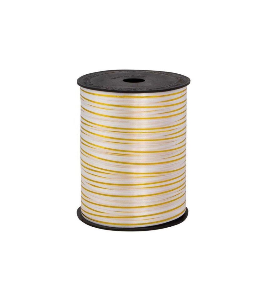 Vagon Rafya 8mm*200mt Yaldızlı Beyaz 4022