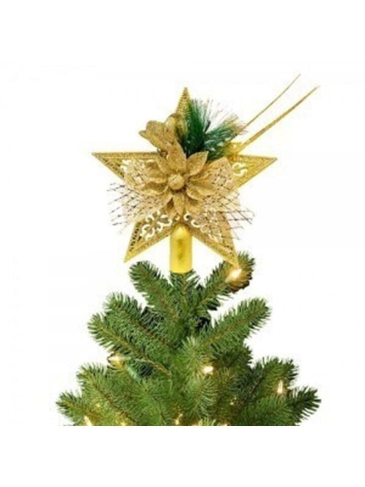 Nedi Ağaç Süsü Tepelik 19 Cm Altın-gümüş-kırmızı Nedi-as44