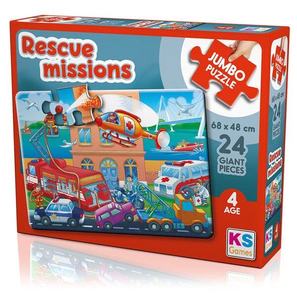 Ks Games Jumbo Puzzle 24 Parça Rescue Missions Jp-31009