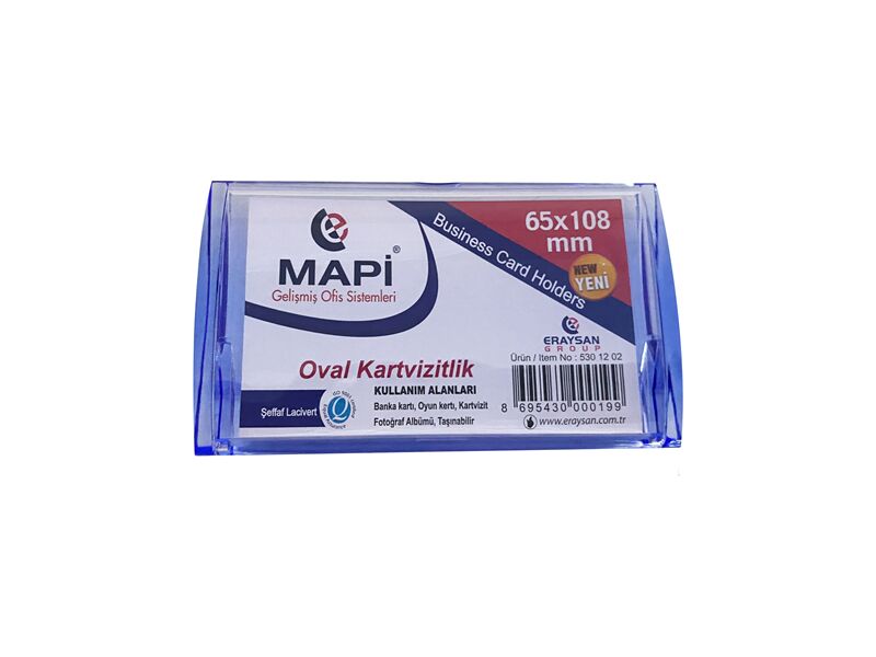 Mapi Akrilik Kartvizitlik 65x108 Mm Oval Lacivert 5301202
