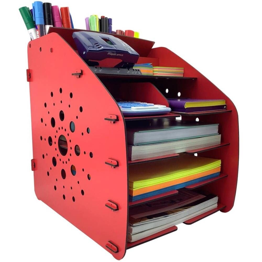 Inn Desing Organizer A4 Masa Üstü Düzenleyici Kırmızı Ad-1204