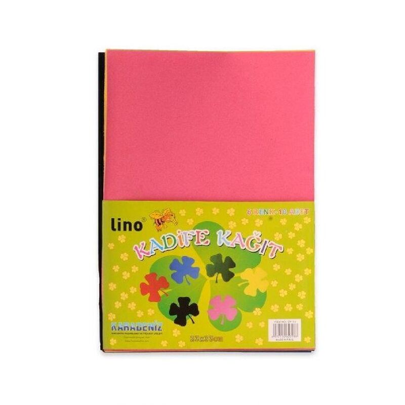 Lino Kadife Kağıt 23x33 Cm 6 Renk 10'lu Paket Ln-2717j