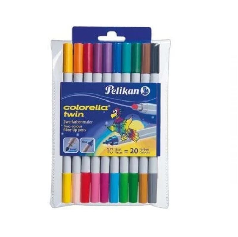 Pelikan Colorella Keçeli Kalem 2li Uç 20 Renk 10lu Paket P-949511