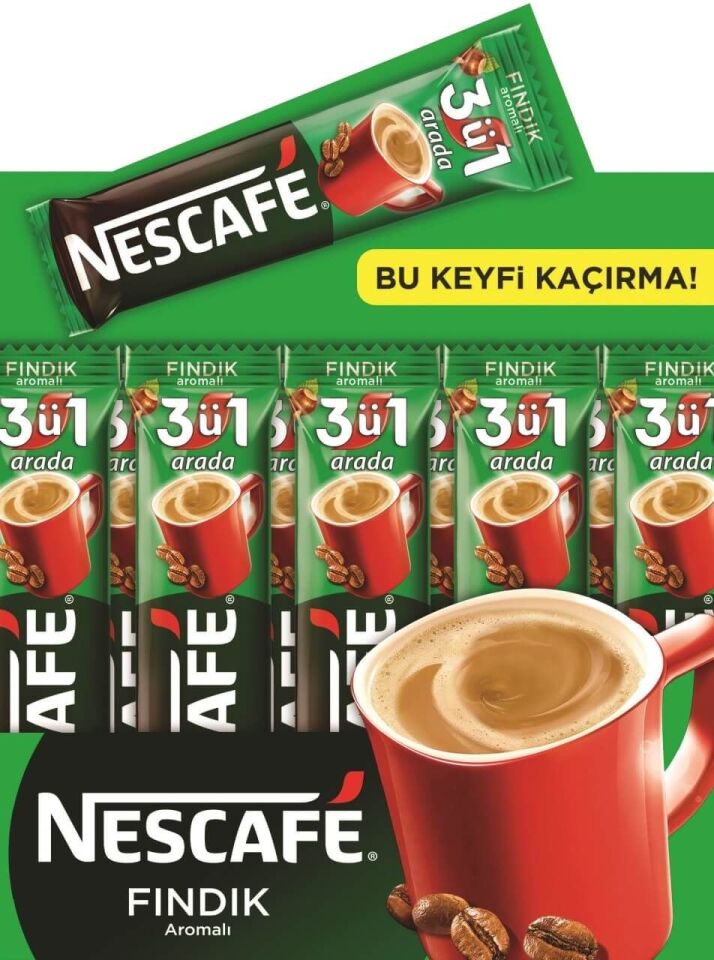 Nestle Nescafe 3ü1 Arada Fındıklı 48 Adet 17g Leia Hazelnut 12515292