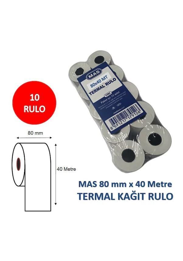 Mas Termal Rulo 80x40 Mt 10'lu Paket 1794
