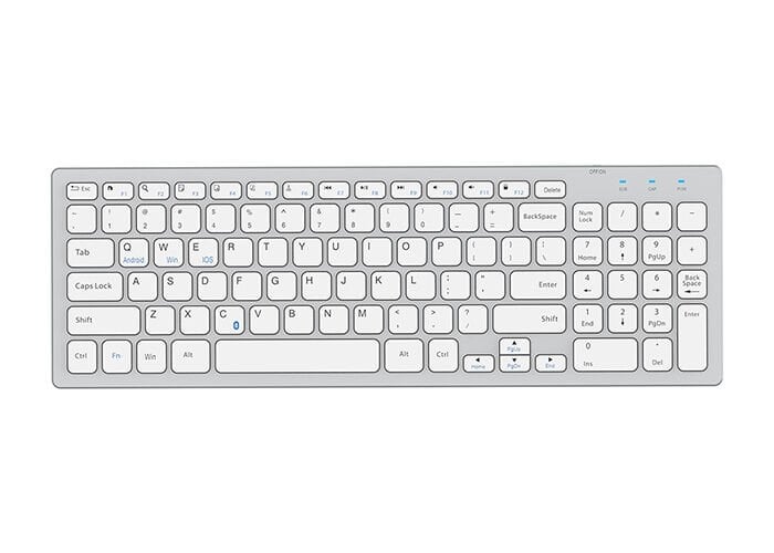 Everest Kb-80w Beyaz-gümüş 2.4ghz Ultra İnce Q Mac-win-android-ios Uyumlu Kablosuz Klavye