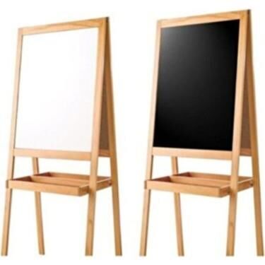 İnter Yazı Tahtası 40x50 Cm Çift Taraflı Ahşap ( Kara Tahta + Manyetik Yazı) Int-715