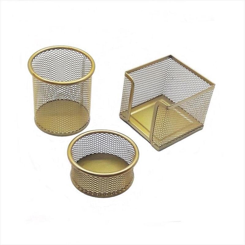 Mas Masa Seti 3'lü Metal Perfore Gold 505