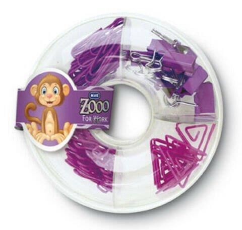 Mas Zoo Ataş/kıskaç/raptiye Yuvarlak Kutu Mor 620