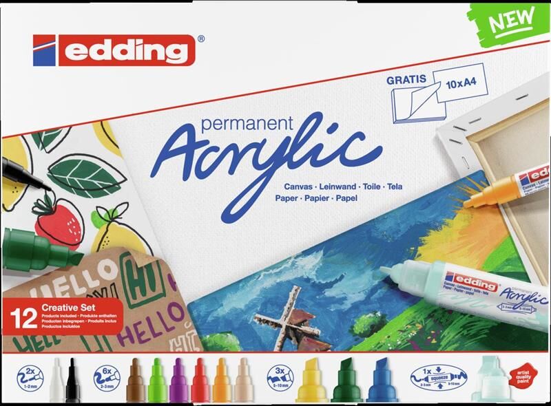 Edding Akrilik Markör Yaratıcı Set Basıc (e-1299) Edakrılıkk1299