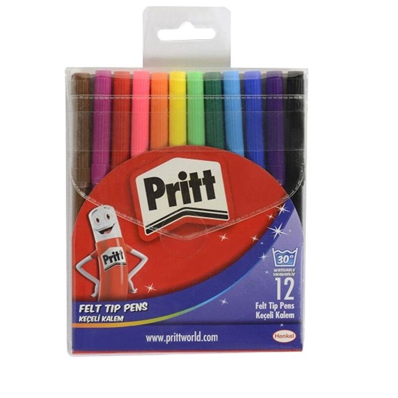 Pritt Keçeli Kalem 12li Yıkanabilir Pvc 1687976