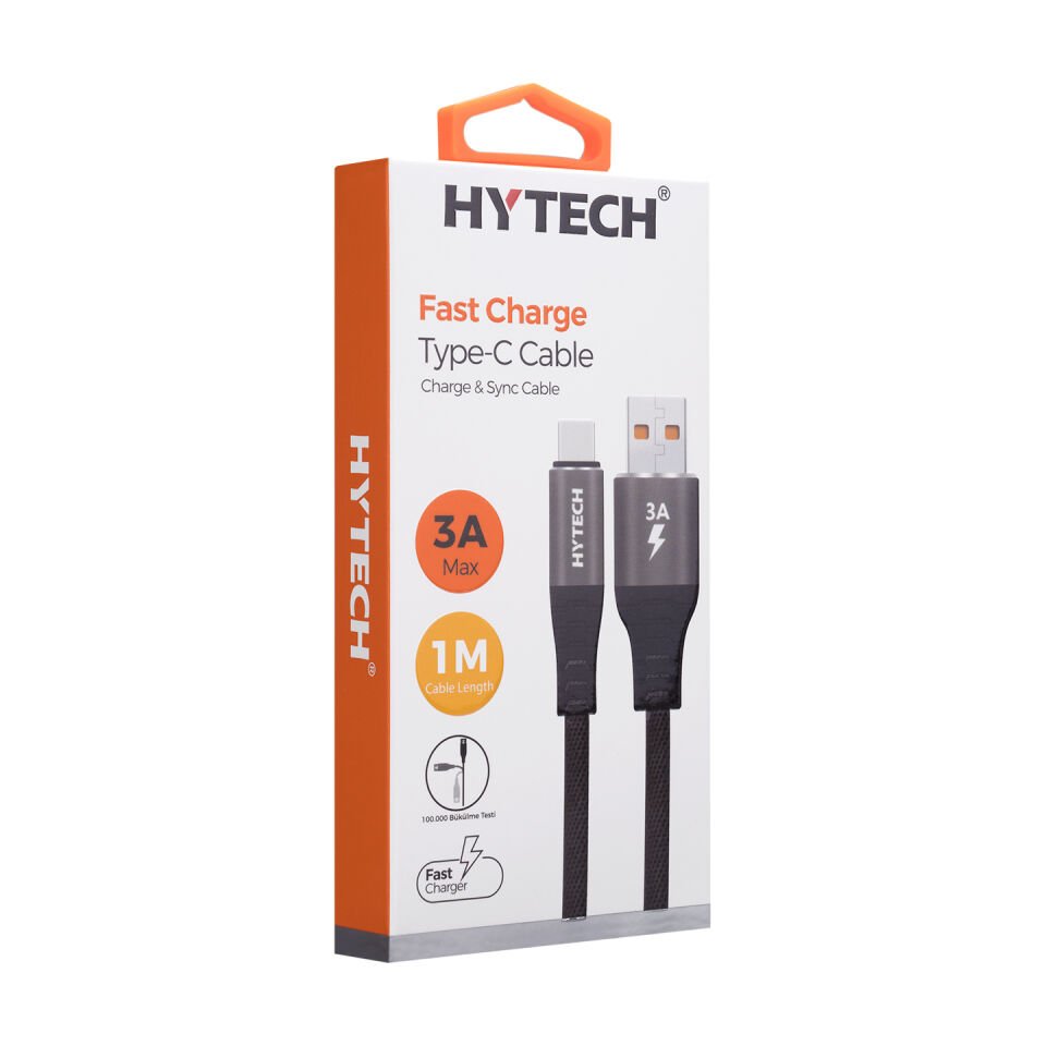 Hytech Hy-x410 3a Type-c 1mt Gri Data + Şarj Kablosu