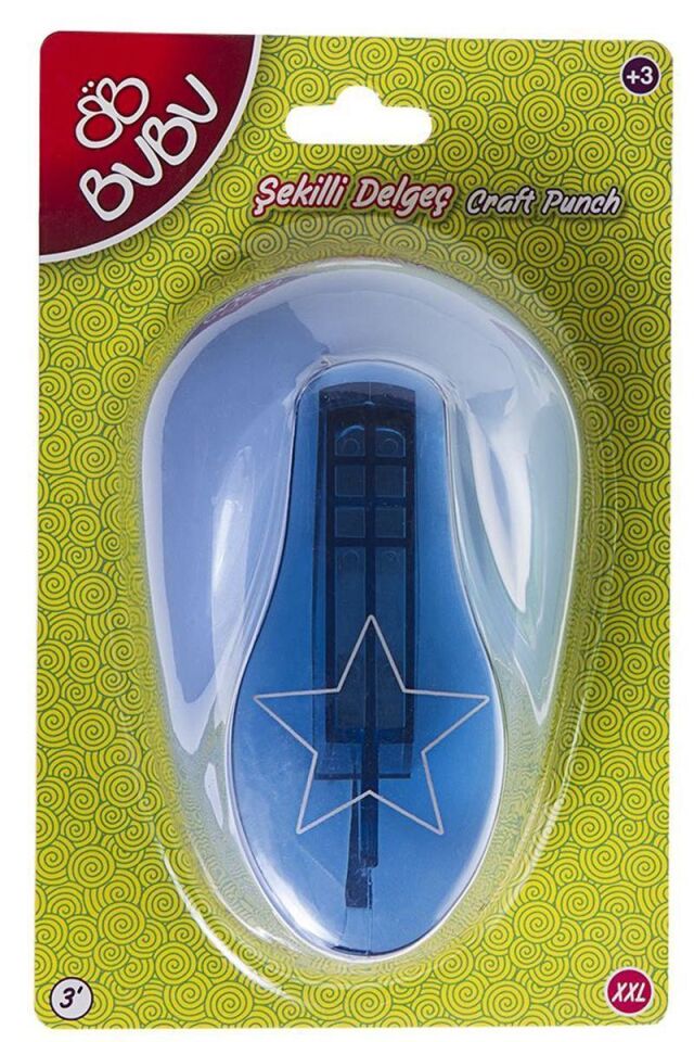 Bu-bu Şekilli Eva Ve Kağıt Delgeç Yıldız 3'' De0012