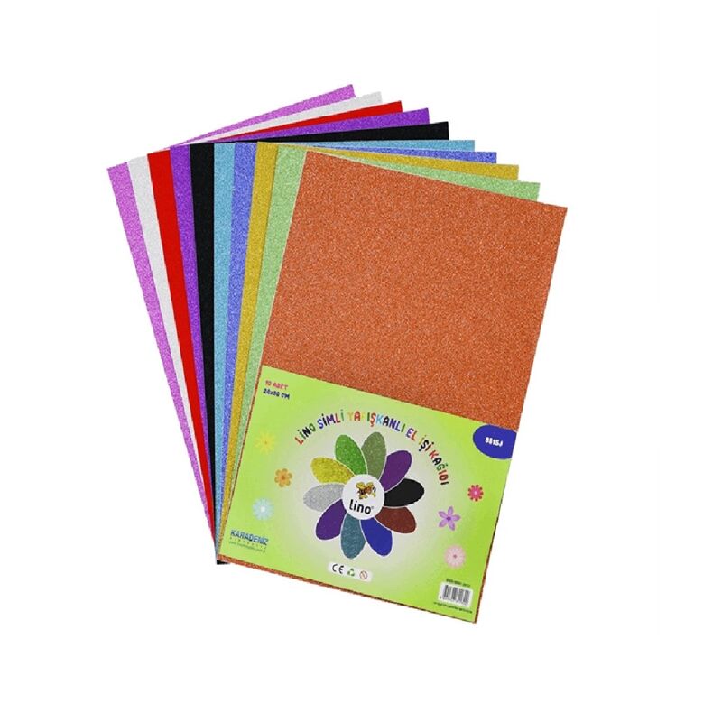 Lino El İşi Kağıdı 20x30 Cm Simli Yapışkanlı 10'lu Paket Ln-3815j