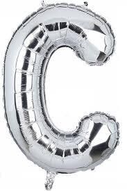 Nedi Party Marty Folyo Harf Balon 40'' Gümüş (c)