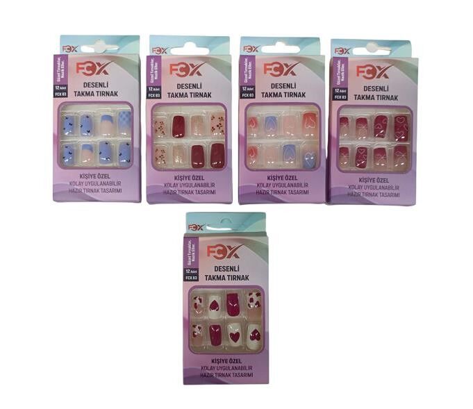 Fcx Tırnak Yapışkanlı Desenli Fcx-83