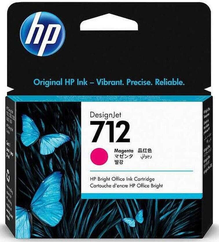 Hp 712 Magenta Kırmızı 29ml Plotter Kartuşu 3ed68a