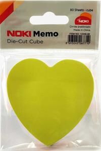 Noki Yapışkanlı Not Kağıdı 75x75 Mm Kalp 80yp 12356-80
