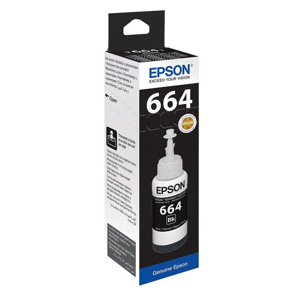 Epson T6641 Black Siyah Şişe Mürekkep T66414a