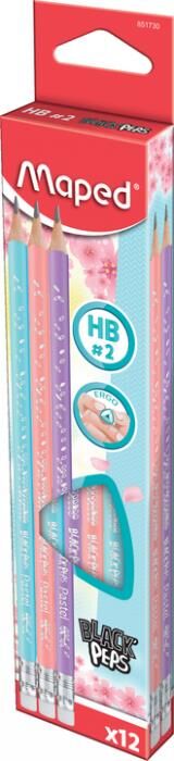 Maped Kurşun Kalem Black Pep's Hb-11 Silgili Pastel Renkli 851730