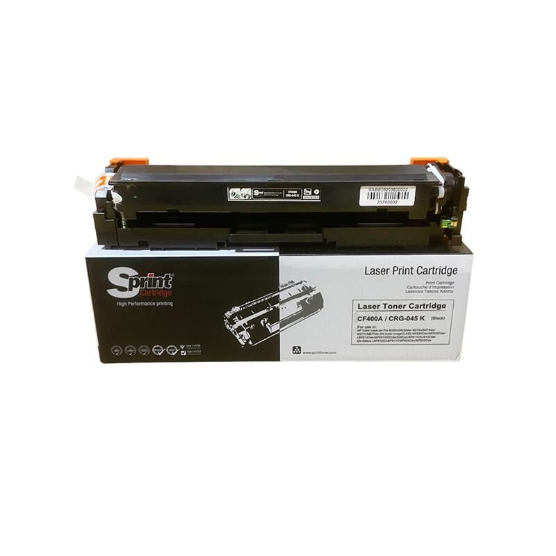 S Print Cf400a (201a) Crg-045 Siyah Toner Sp10-201b