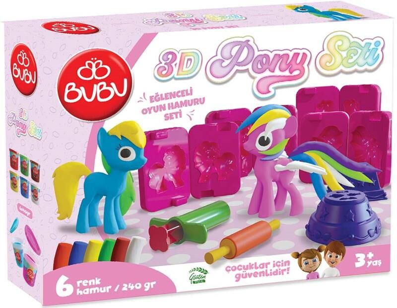Bu-bu Oyun Hamuru 3d Pony Set (l) Oh0023