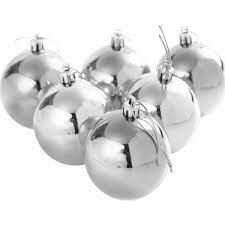 Nedi Ağaç Süsü Top 8 Cm 6 Lı Gümüş Nedi-8006s