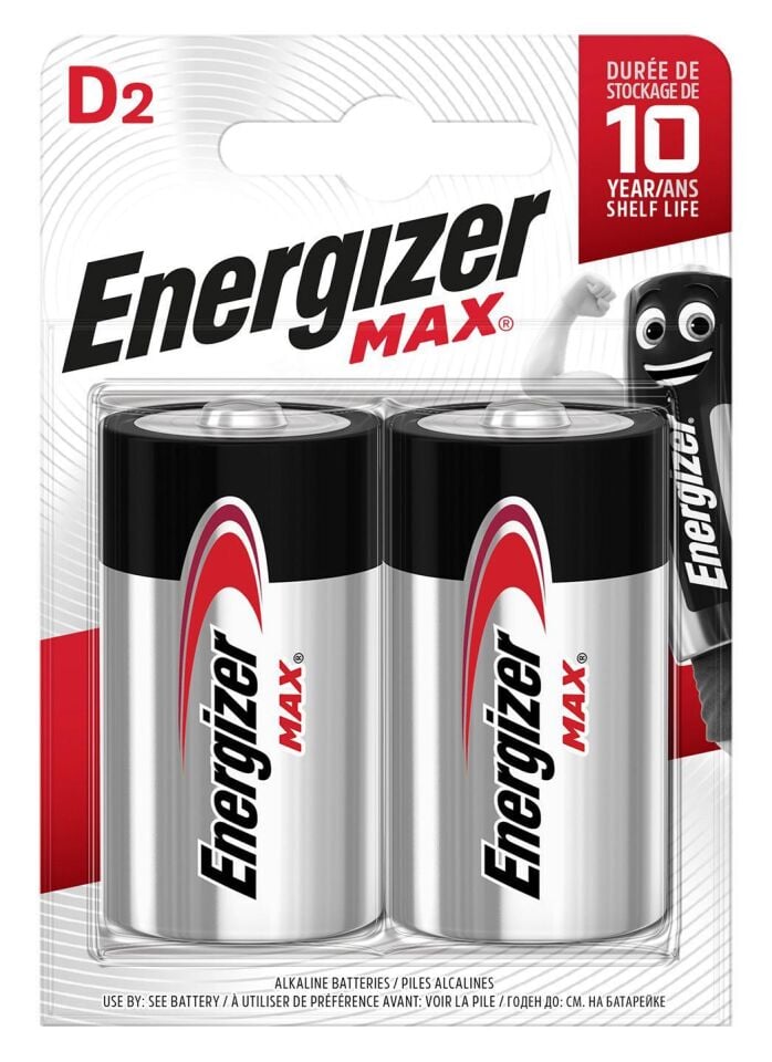 Energizer Max Pil D Büyük 2'li Alkalinlli D-lr20 1,5w