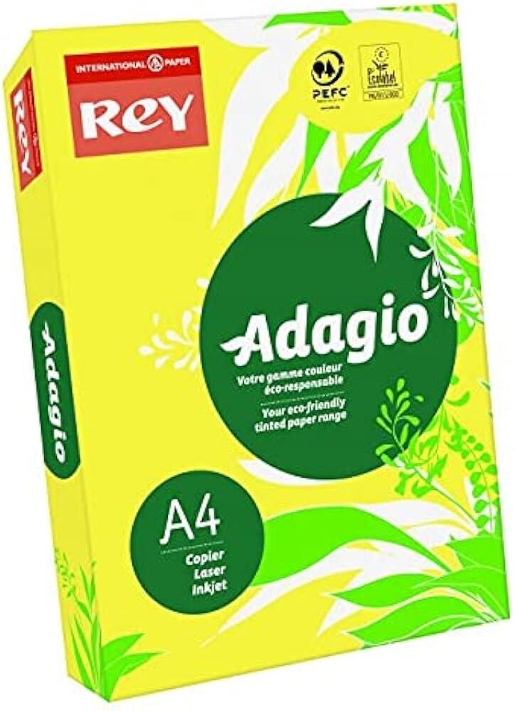 Rey Adagio Fotokopi Kağıdı A4 80 Gr 500'lü Paket Sarı 58