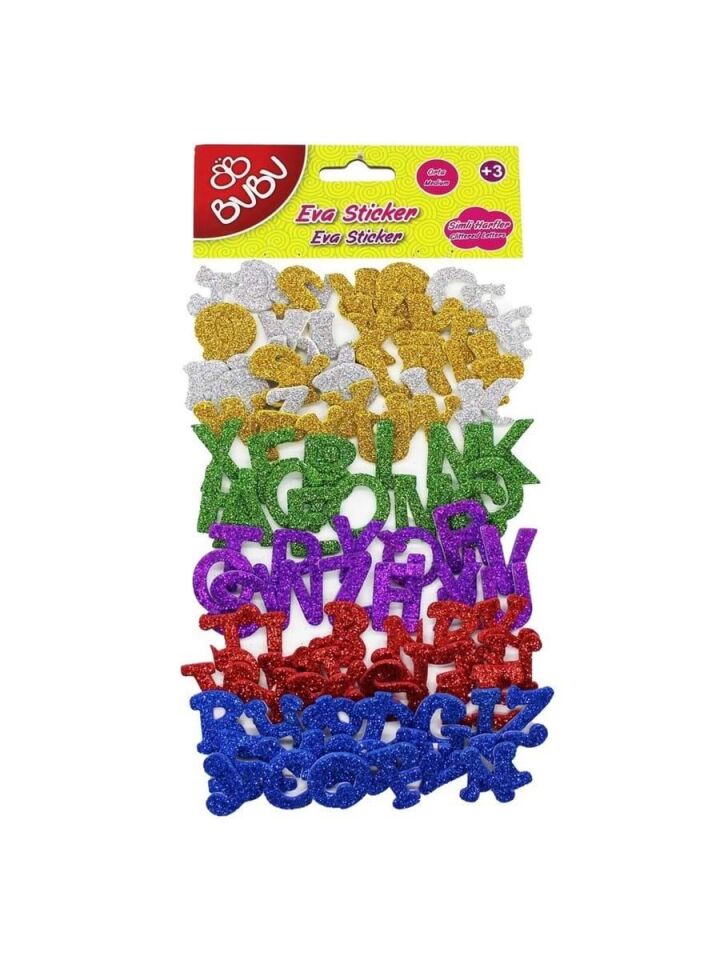 Bu-bu Simli Yapışkanlı Harf Eva Sts035 (st0100)