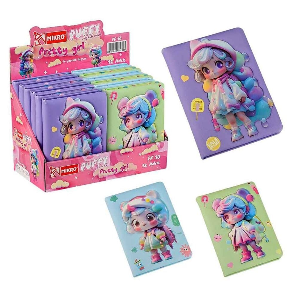 Mikro Not Defteri Puffy Pretty Gırl Pf-10