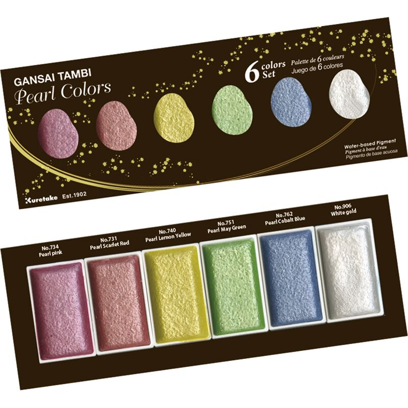 Zıg Suluboya Gansaı Tambı 6 Renk Pearl Colors Mc20pc/6v