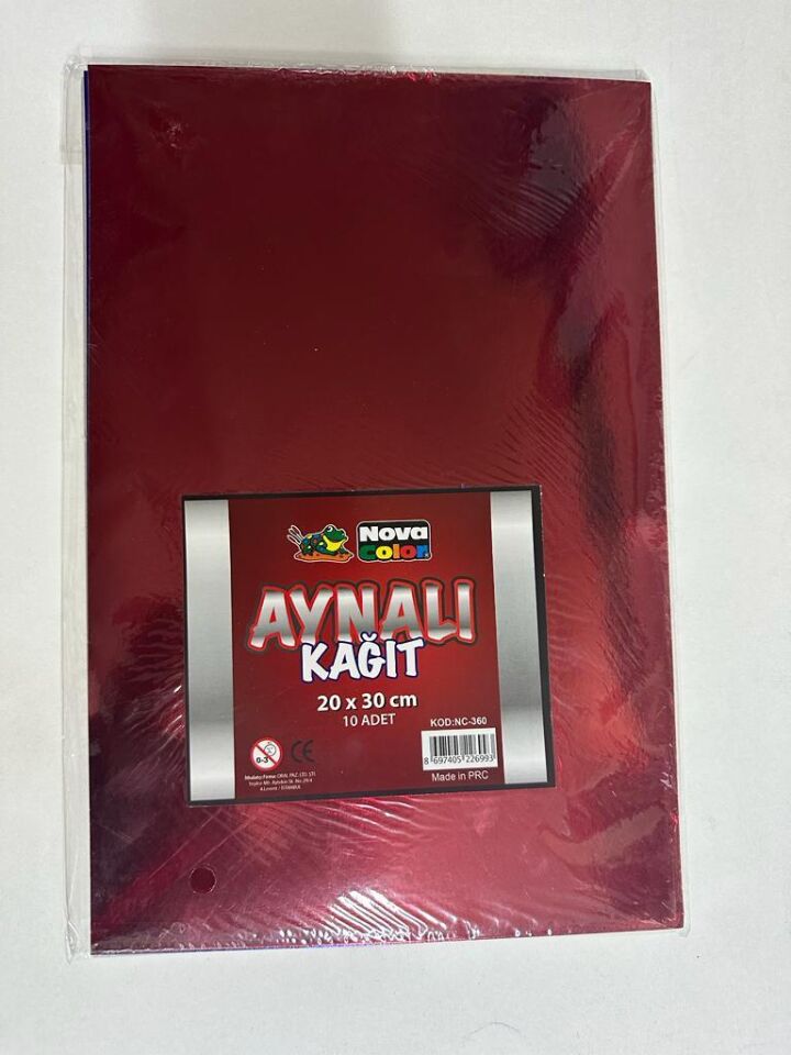 Nova Color Aynalı Kağıt 20x30 Cm 10'lu Paket Nc-360