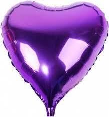 Nedi B0324pu Folyo Balon Kalp B.boy 24 Mor