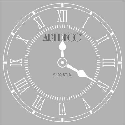 Artdeco Stencil 30x30cm Saat 131 Lv-y-100-st131