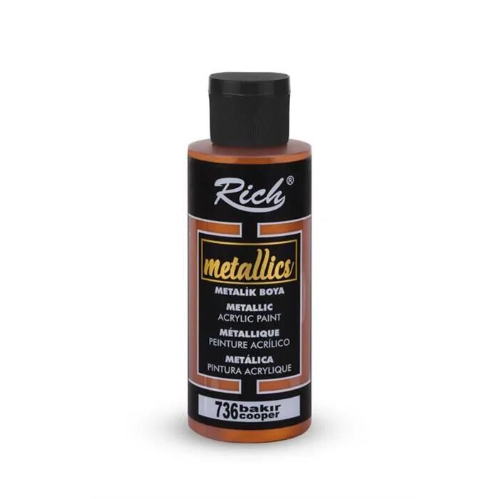 Rich Metalik Akrilik Boya 120 Cc ( 736 ) Bakır Met-120-03964