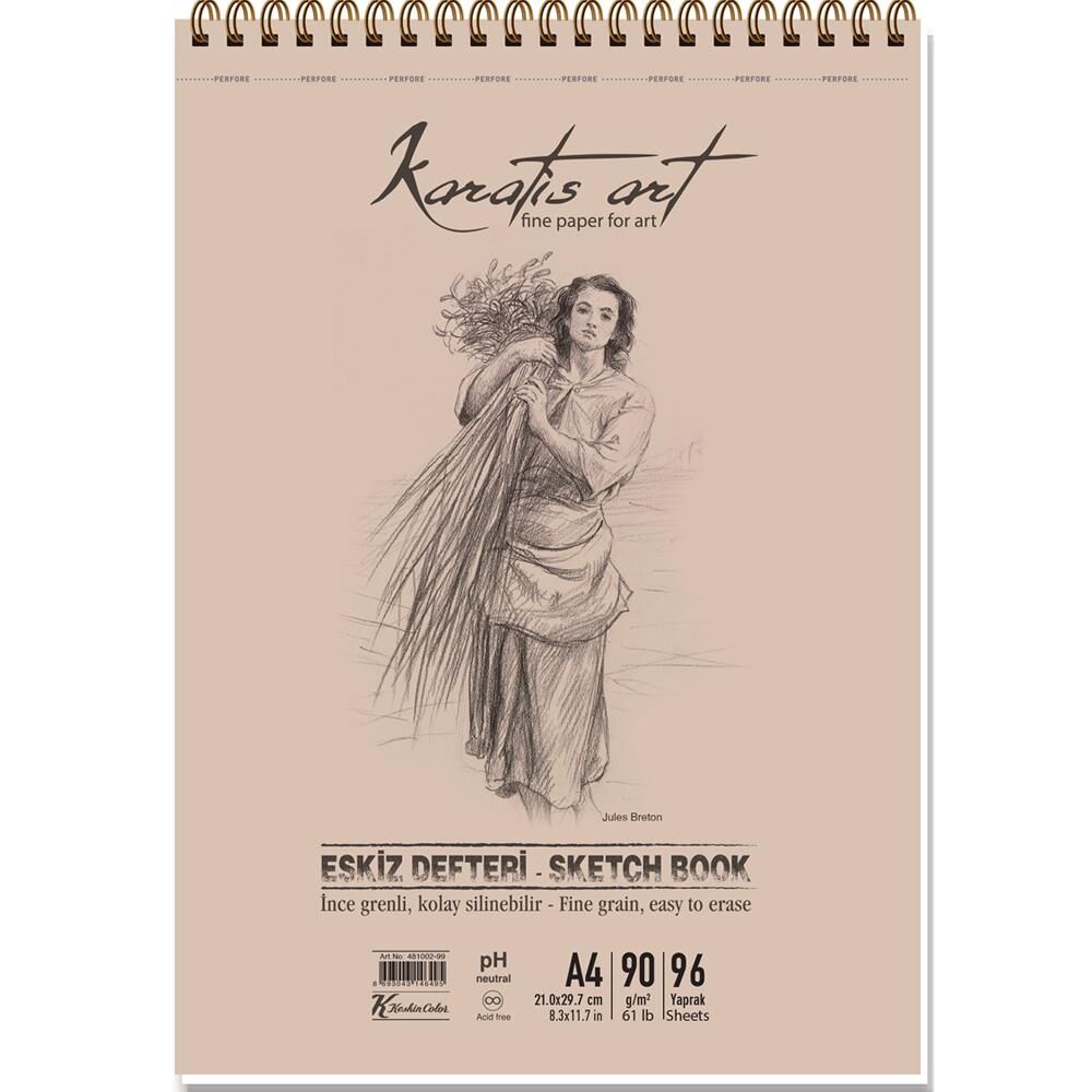 Keskin Color Karatis Eskiz Blok Spiralli Art 90 Gr A5 40 Yp 481006-99